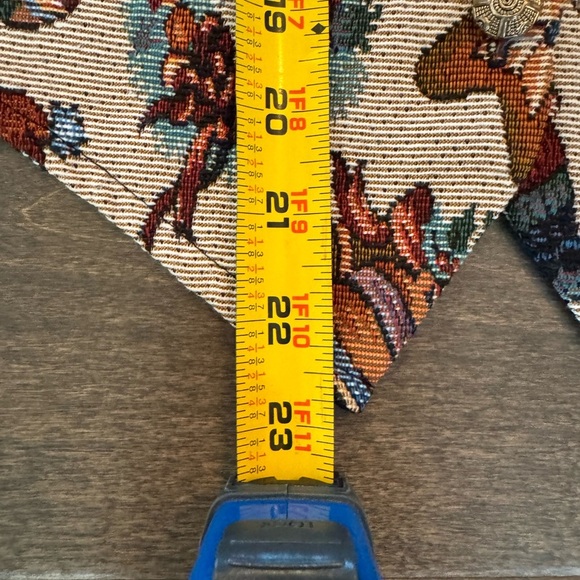 Vintage Christmas Tapestry Vest Backroad Blues Size S Holiday Santa Snowman - Picture 16 of 16